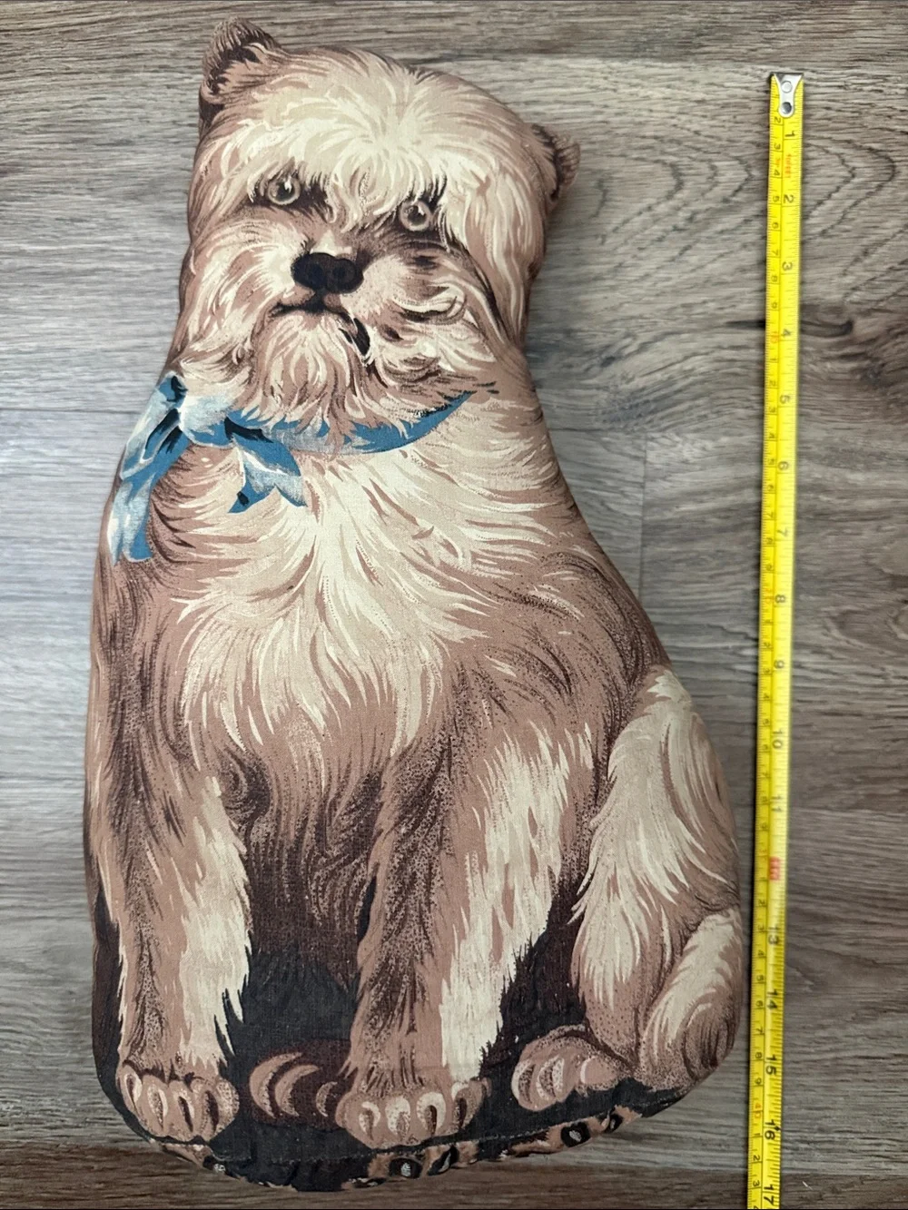 Vintage The Toy Works Tatters the Terrier Stuffed Cloth Pillow Dog Primitive.